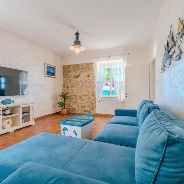 Living room, House for rent Figurica, Lun, Figurica - Island Pag Lun - House for rent Lun